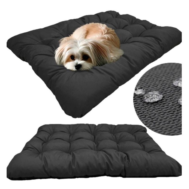 Legowisko dla psa poduszka Aio Factory PRESTIGE wodoodporna czarna 120x80 cm 1szt