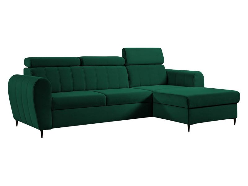 Narożnik z funkcją spania MIRJAN 24 Forio Mini prawy butelkowa zieleń 1 szt.