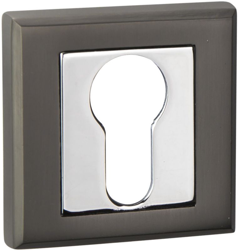 Szyld drzwiowy Schaffner Clara na wkładkę black-mat / chrom