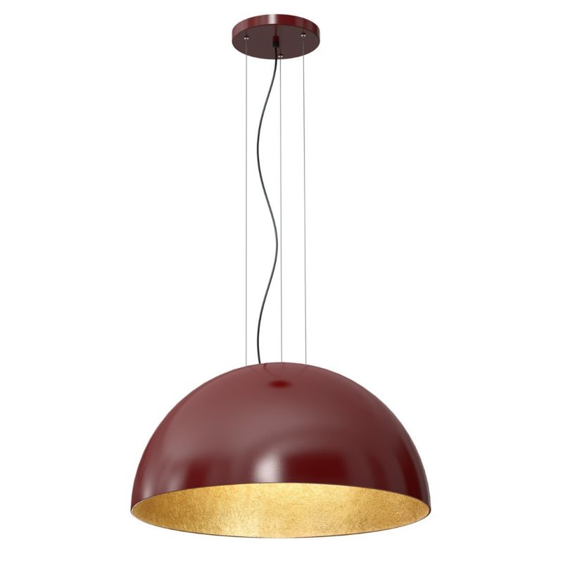 Lampa wisząca Luminex Compo burgundowo-złota wym: 130 x 60 x 60 cm 1xE27 x 15W 1 szt.