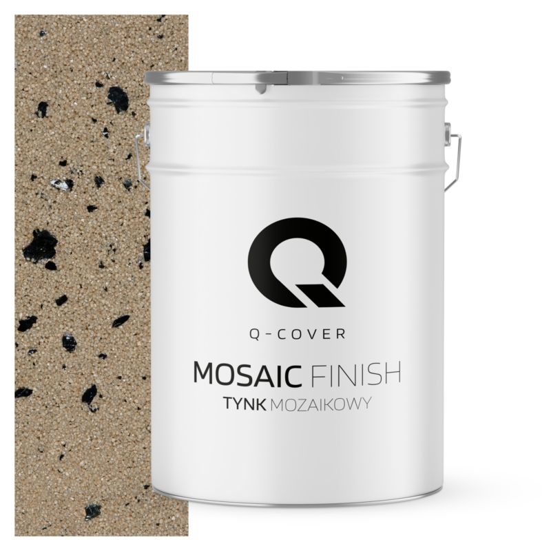 Tynk Mozaikowy Q-Cover Brązowy jasny z czarną miką M92 25KG