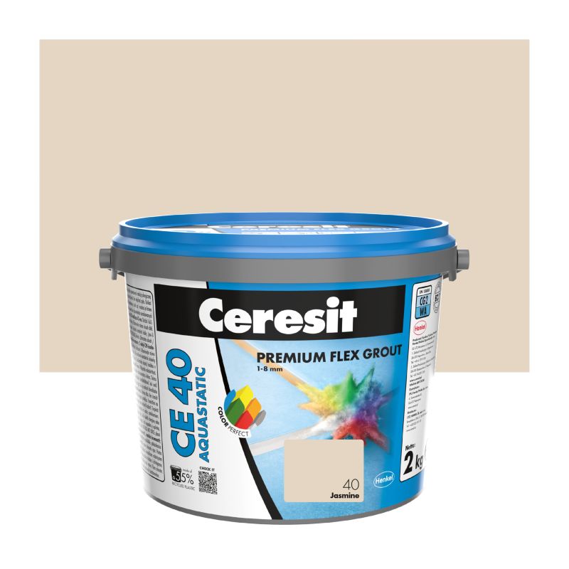 Fuga elastyczna Ceresit CE 40 Aquastatic jaśminowa 2 kg