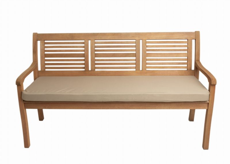 Poduszka ogrodowa na ławkę, Setgarden, 160x50x7cm, beżowa Poducha siedziska zdejmowany pokrowiec, Flat 1szt
