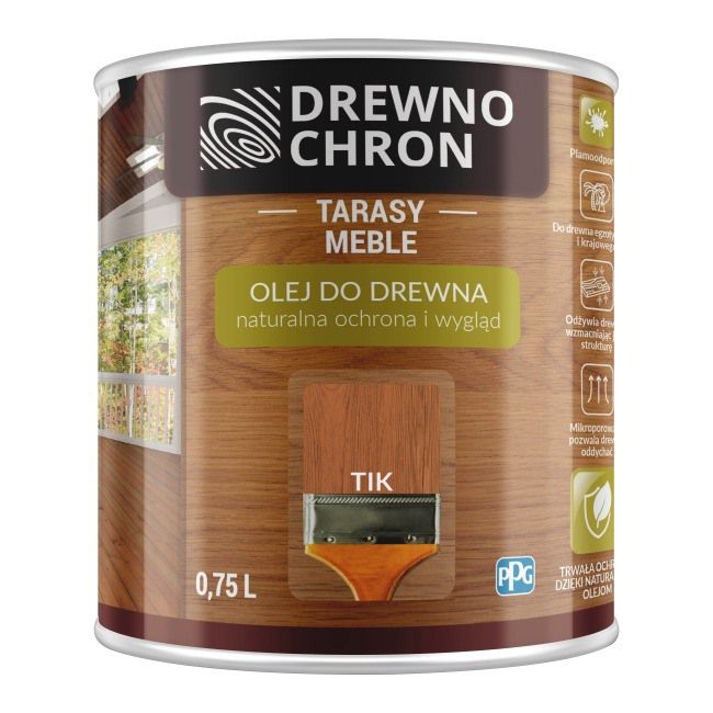 Olej do drewna Drewnochron tik 0,75 l