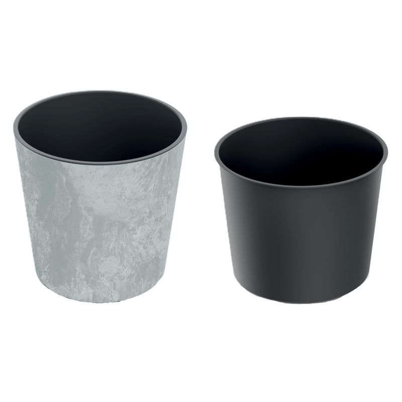 Doniczka okrągła Prosperplast Urbi Round Beton Effect beton DURO 25 cm 1szt