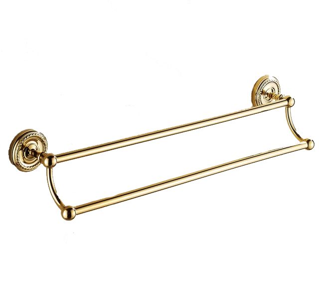 Wieszak na ręczniki Lauferi DANAE mosiężny poziomy złoty retro 1 szt.