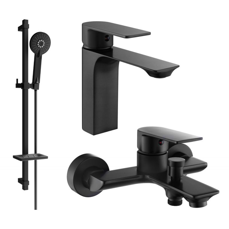 Zestaw wannowy Mexen Alexa czarny 71203DQ40-70 1 szt.