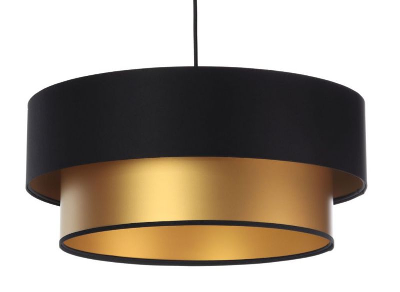 Lampa Bps Koncept wisząca DOUBLE BLACK 40 złota/czarna 1 szt