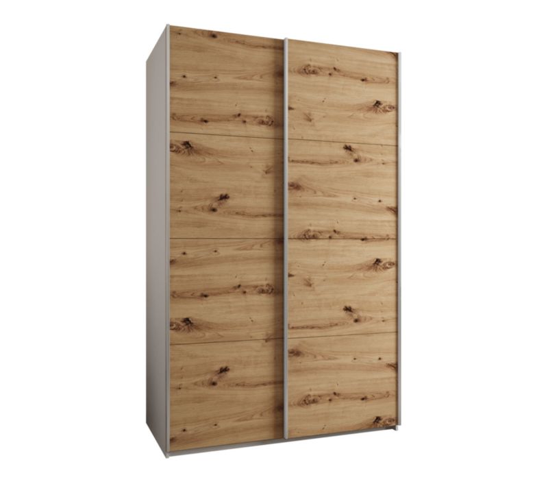 Szafa przesuwna Abiks LUX wysoka szer.150cm biały/artisan/srebrny 1szt.