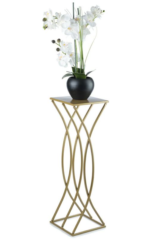 Kwietnik stojący HowHomely Metalowy Złoty 23x75 cm 1 szt.