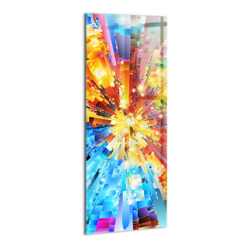 Szklany Obraz Ścienny Wallfluent 50x125 cm Kompozycja 3D nasycone kolory 1 szt.