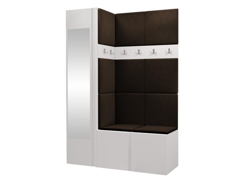 Garderoba MIRJAN 24 Orion X biały + brązowy 1 kpl.