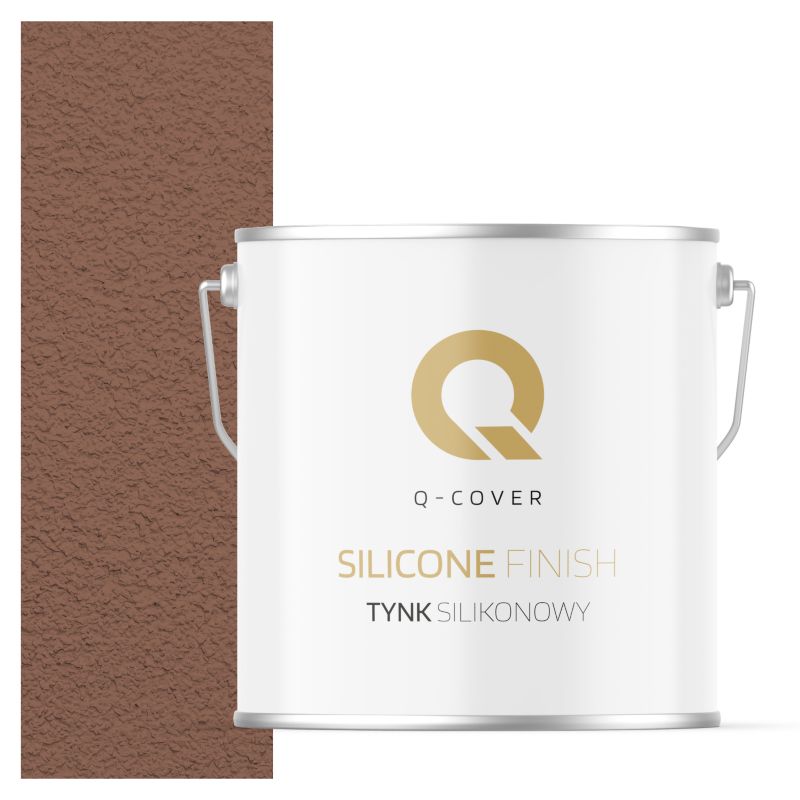Tynk Silikonowy Elewacyjny Baranek 1.00mm Q-Cover Brązowy F516 7KG