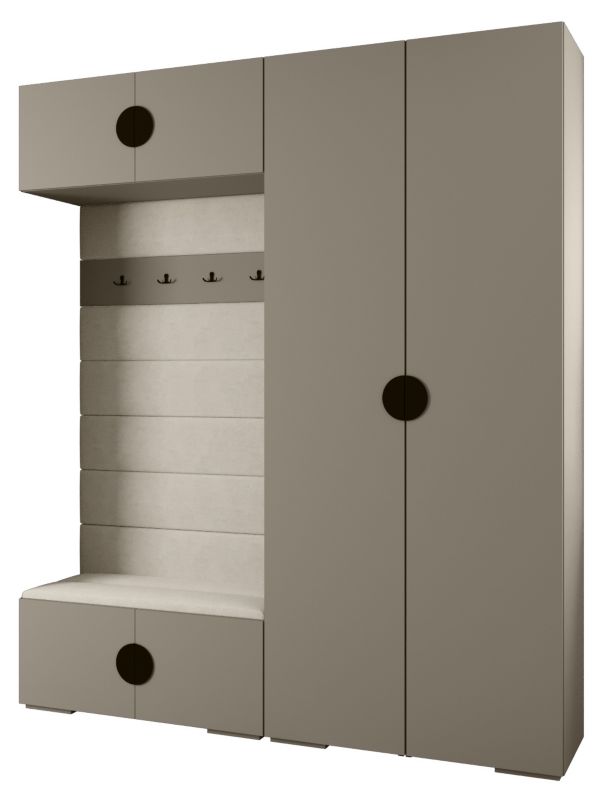 Garderoba do przedpokoju Abiks INOVA 4 Z18 kaszmir+czarny+manila02 1 szt.