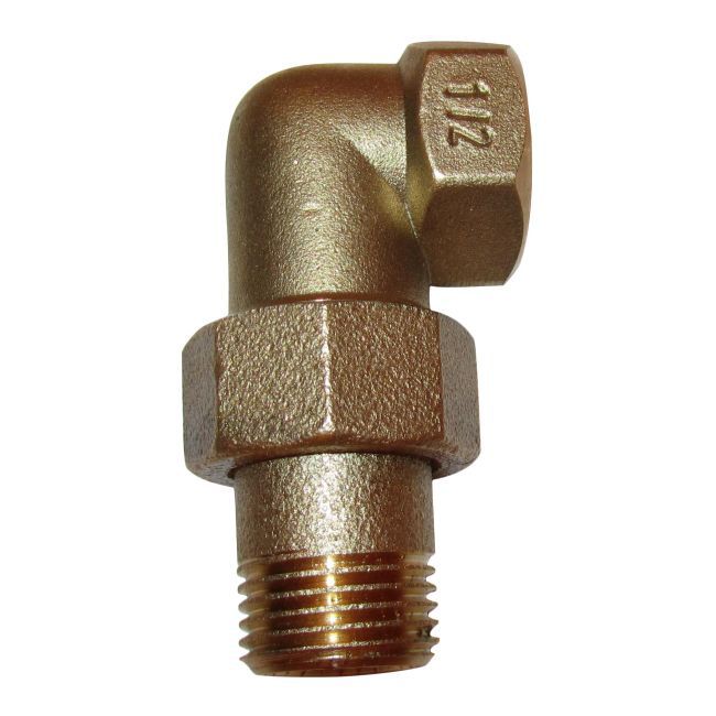 Śrubunek kątowy mosiądz 1/2" stożek