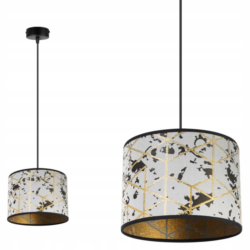 Lampa sufitowa wisząca Light Home LH Werona 1x E27 60W szary/złoty 1szt.