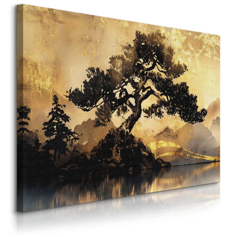 Obraz Muralo Abstrakcyjne Drzewo Vintage Styl Glamour 70x50 cm 1 szt.