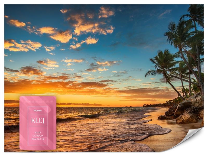 Fototapeta Muralo Rajska Plaża o Zachodzie Słońca 400x280 cm 1szt.