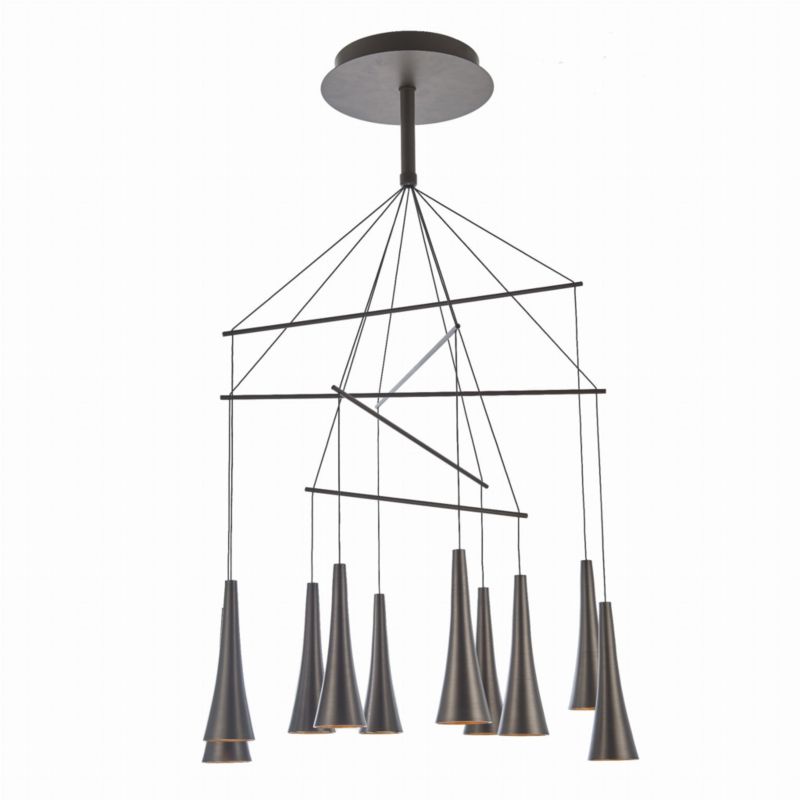 Żyrandol Italux Luca 8410 kawowy nowoczesny wbudowany LED 50W 1 szt.