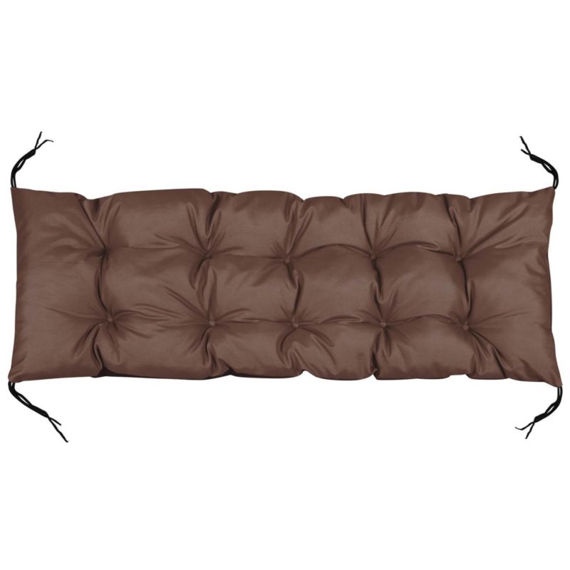 Poduszka Na Meble EDANTI Z Palet Ławkę Wodoodporna z Troczkami Ogród Brązowa 120x40cm 1 szt.