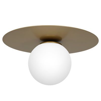 Lampa sufitowa wisząca Luminex Flat 3093 złoty mat-biała minimalistyczna 1xE14 x 15W 1 szt.