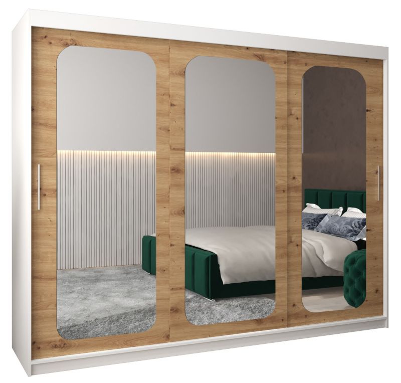 Szafa przesuwna Garderoba Abiks PROMO T3 250 biały/artisan 1 szt.