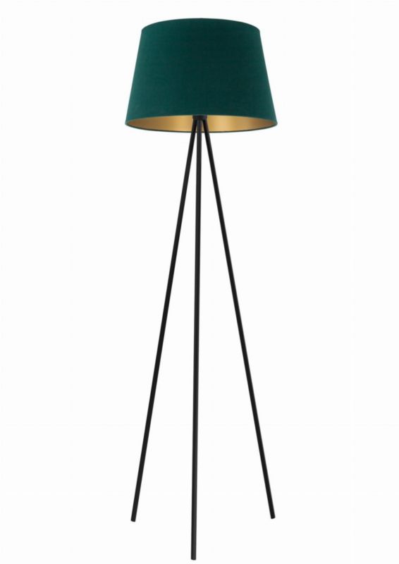 Lampa podłogowa stojąca Lampex Apollo czarno-zielona-złota 1 x E27 x 60W wym: 130 x 50 x 50 cm - 1 szt.