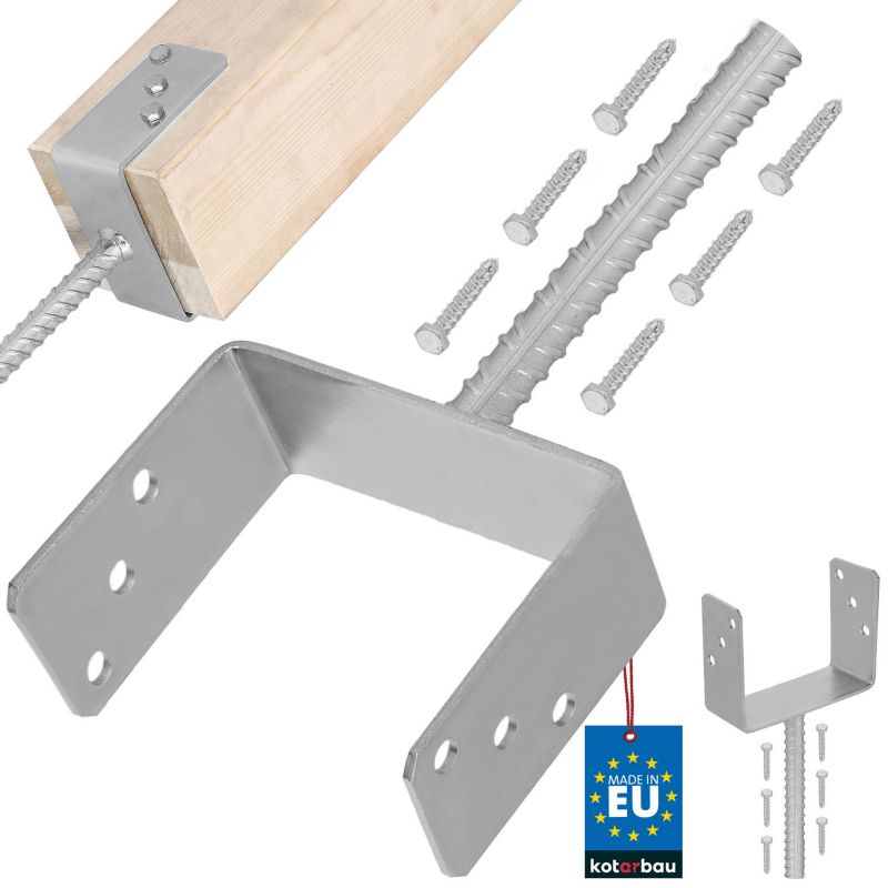 Podstawa słupa KOTARBAU z prętem u do wmurowania 160 mm 1 szt.