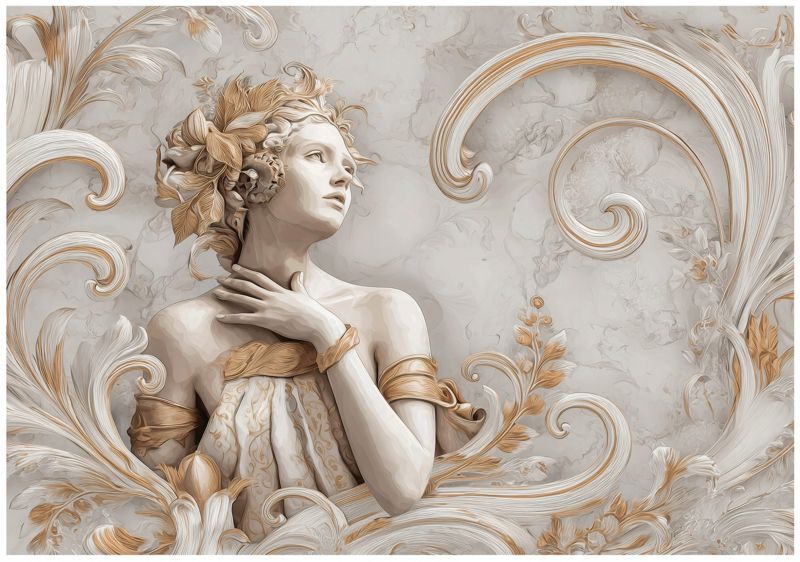 Fototapeta WALLARENA Do Sypialni Salonu Na Flizelinie Kobieta Abstrakcja Marmur 250x175 cm 1 szt.