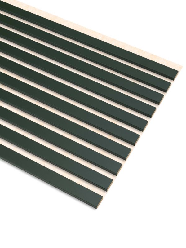 Lamele Butelkowa Zieleń na Beżowym Filcu Ścienne SunWood 275x46cm Panel Dekoracyjny 1 szt.