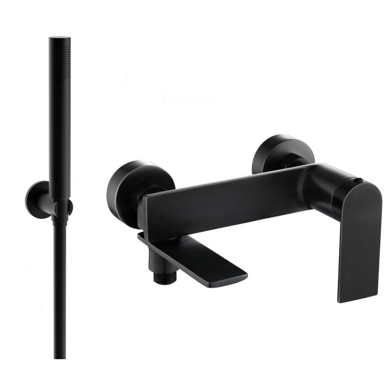 bateria wannowa z zestawem prysznicowym Mexen Zero czarna 1 szt.