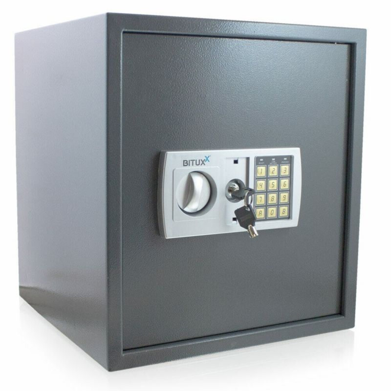 Sejf elektroniczny Bituxx grafitowy do ściany lub podłogi 1 szt
