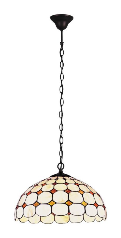 Lampa wisząca Rabalux Marvel 0766 brązowo-wielokolorowy Tiffany 2xE27 x 1 szt.