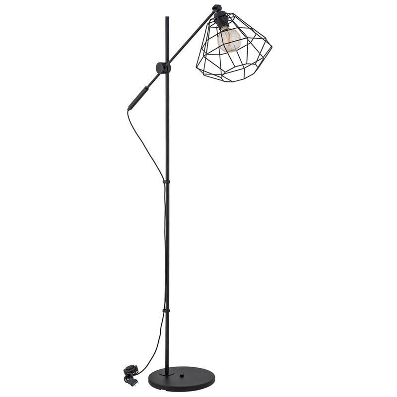Lampa podłogowa stojąca Alfa Boogie czarna 1 x E27 x 15W wym: 165 x 80 x 30 cm - 1 szt.