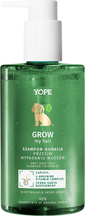 YOPE Grow My Hair Szampon-Kuracja dla osób borykających się z wypadaniem i przerzedzaniem włosów, 300 ml