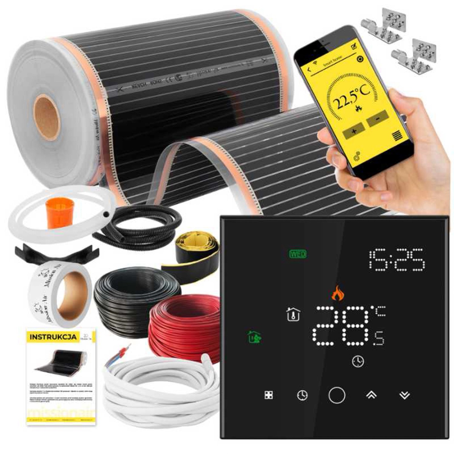 Mission Air Zestaw na podczerwień Silver 50cm +Leo Black 20m2