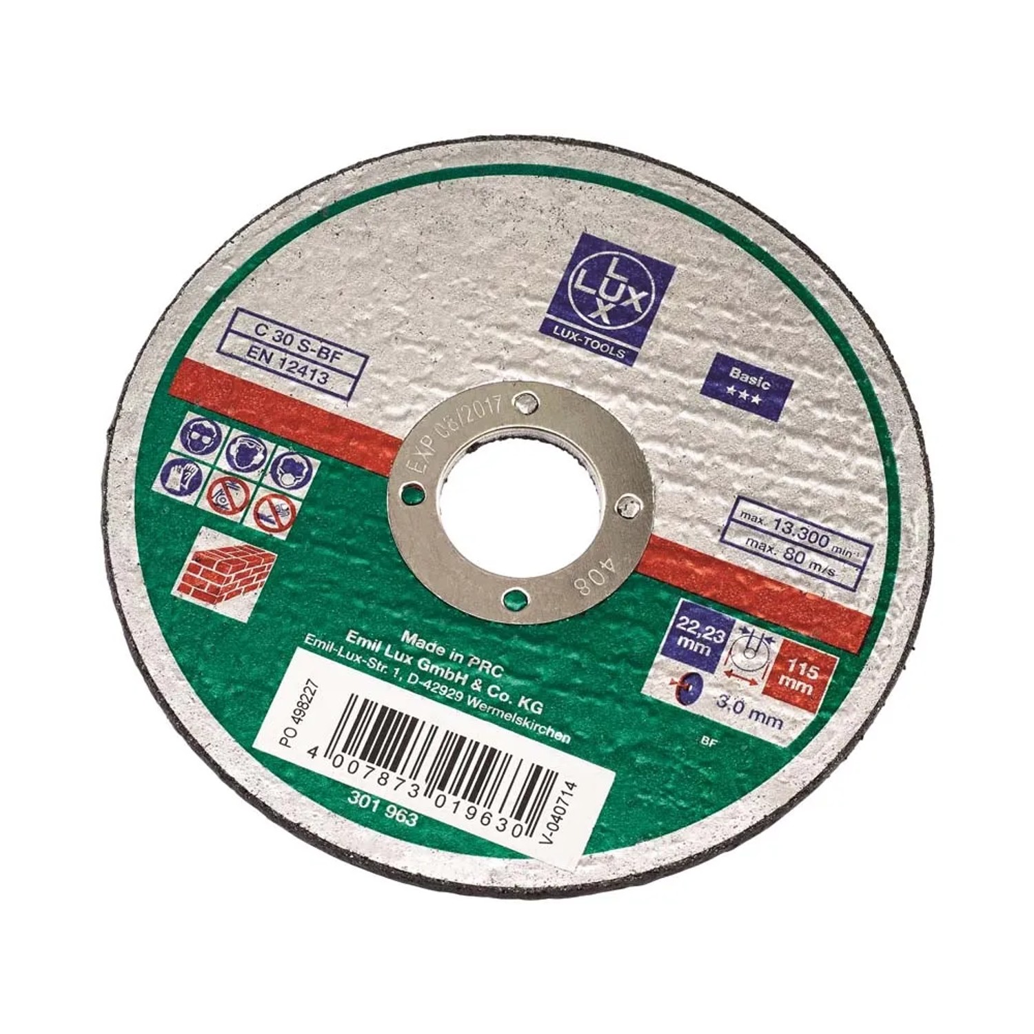 LUX Tarcza do cięcia kamienia śr. 115 mm grubość 3 mm