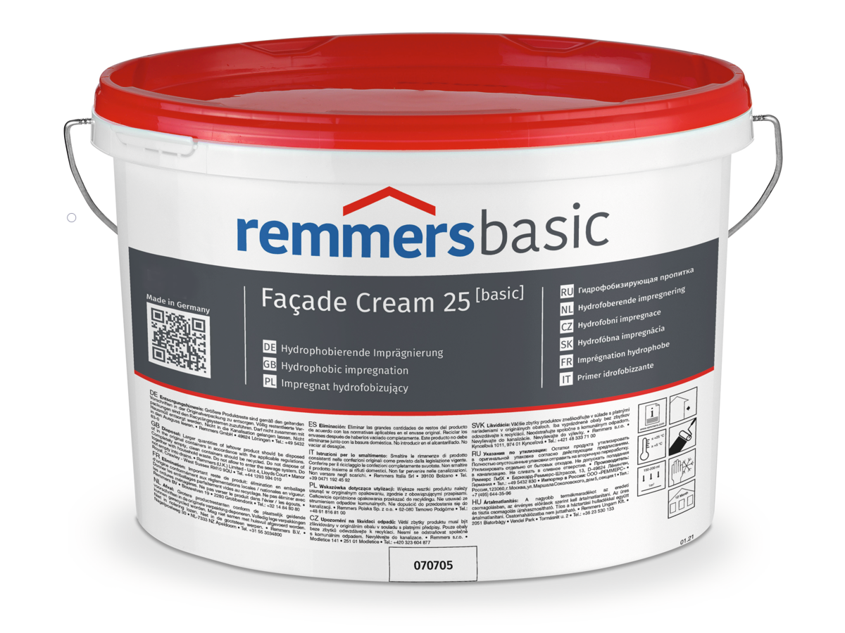 REMMERS FACADE CREAM IMPREGNAT HYDROFOBOIZUJĄCY W POSTACI KREMU 12,5L