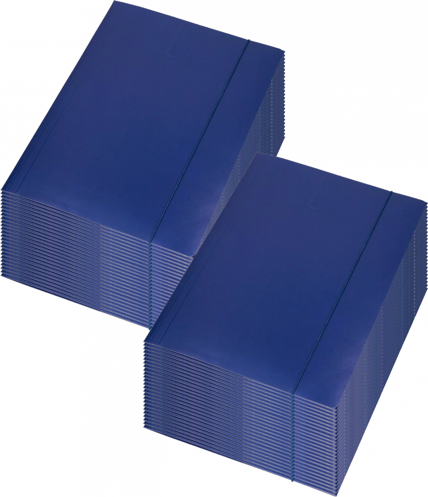 50x Teczka kartonowa z gumką Barbara, A4, 300g/m2, 3mm, granatowy