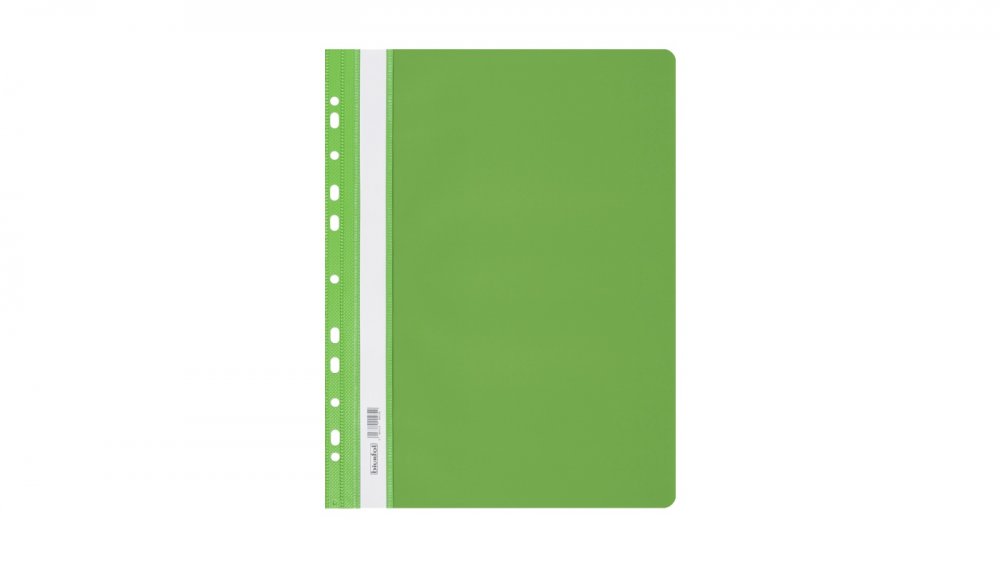 Skoroszyt plastikowy oczkowy Biurfol, twardy, A4, do 200 kartek, jasnozielony