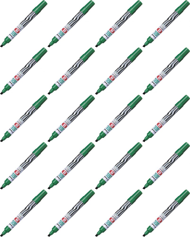 20x Marker permanentny Pilot SCA-B, ścięta, 4.5mm, zielony