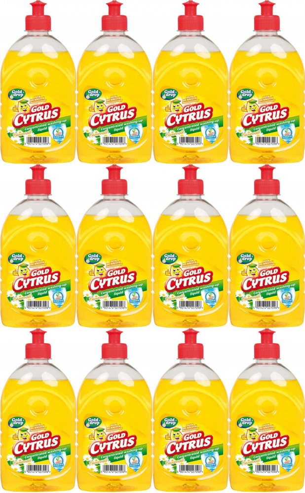 12x Płyn do naczyń Gold Cytrus Gold Drop, rumiankowy, 500ml