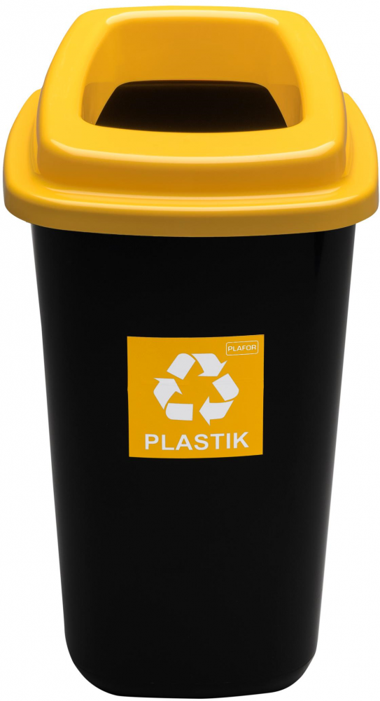 Kosz do segregacji plastiku Plafor Sort Bin, 90l, czarno-żółty