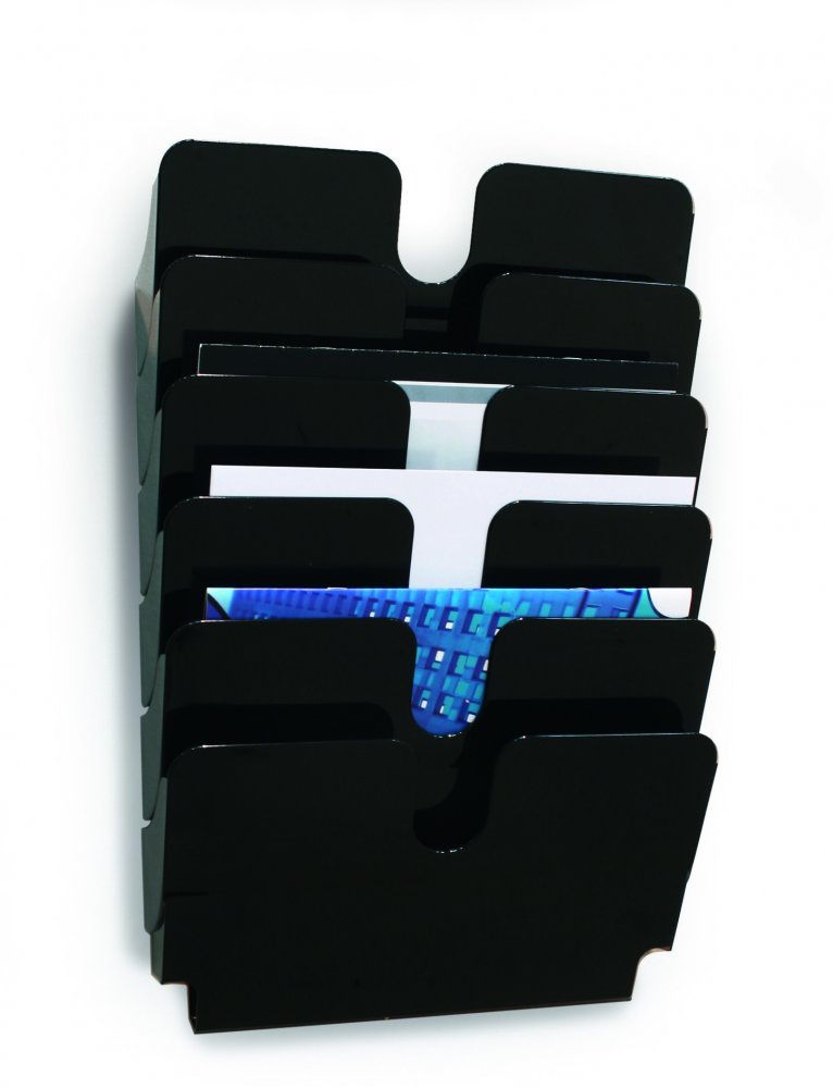 Pojemnik na dokumenty Durable Flexiplus, poziomy, A4, zestaw 6 sztuk, czarny