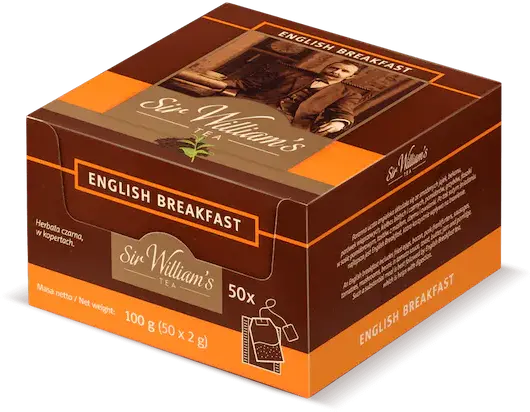 Herbata czarna w kopertach Sir William’s English Breakfast, 50 sztuk x 2g