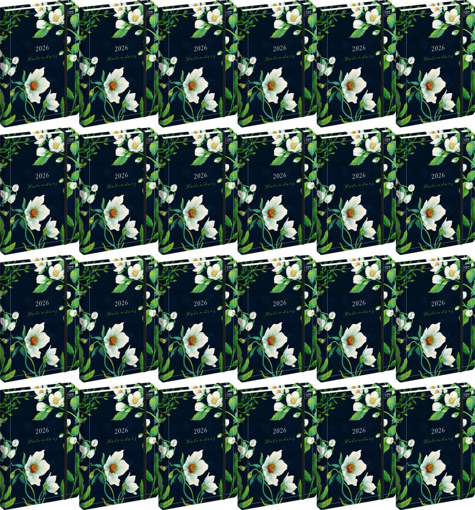 24x Kalendarz książkowy 2026, Interdruk, Mat+UV Fiori, A5, tygodniowy