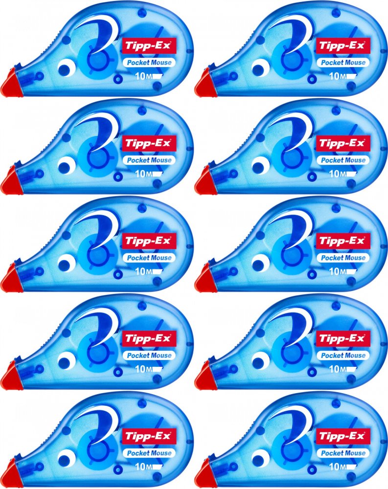 10x Korektor w taśmie Tipp-Ex Pocket Mouse, 4.2mmx10m