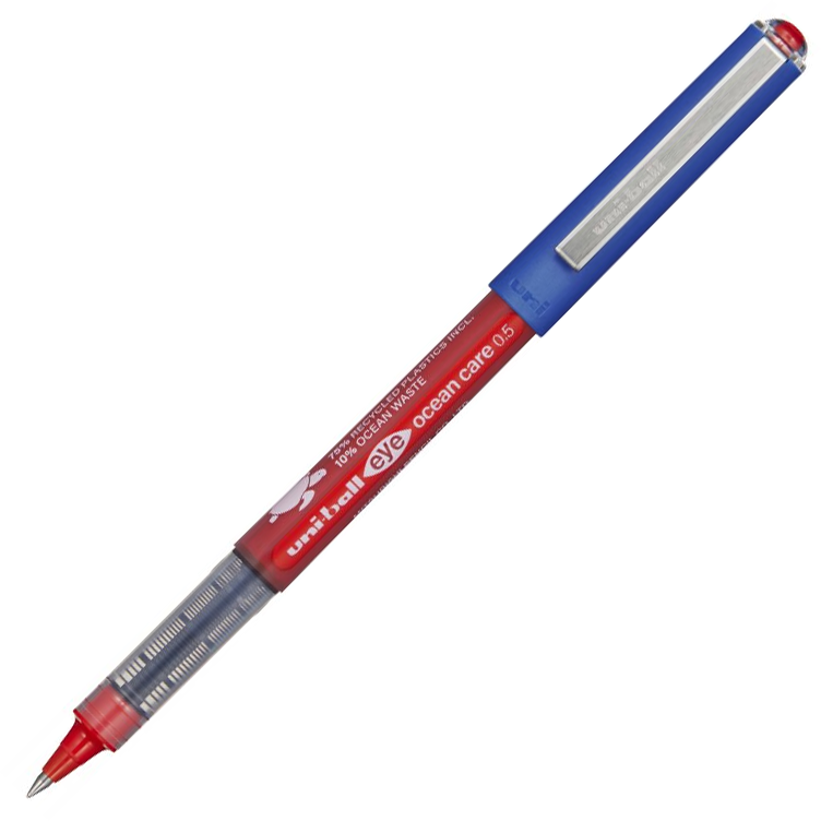 Pióro kulkowe Uni Eye Ocean Care, UB-150-ROP, 0.5mm, czerwony