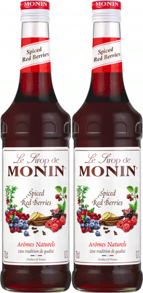 2x Syrop Monin Spiced Red Berries, owoce leśne o pikantne przyprawy, 700ml