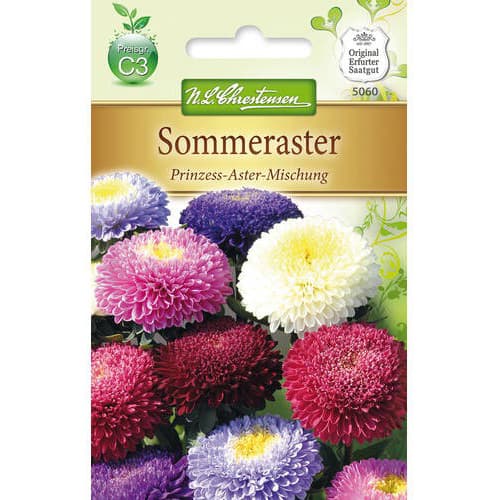 1 szt, Sommeraster Prinzess- Aster - Samen: Ilość w opakowaniu: 1 Stück